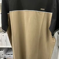 [S] DKNY SMALL LOGO PATCH EMBROIDERED T-SHIRT,TAUPE, DK34SK1873-TPE (SD1194)