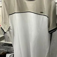 [S] DKNY SMALL LOGO PATCH EMBROIDERED T-SHIRT,STONE, DK34SK1873-STN (SD1195)