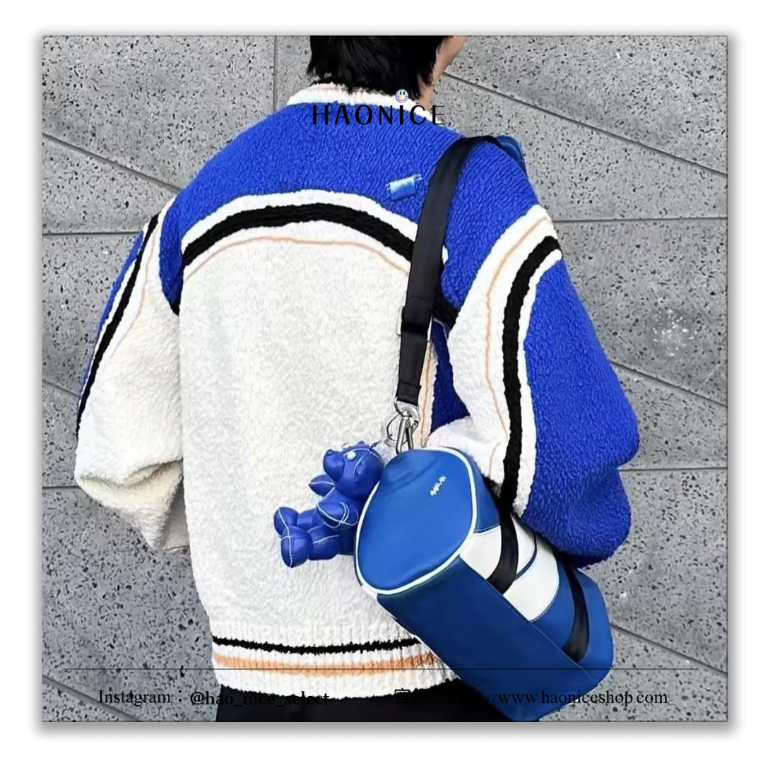 【HAO NICE 】韓國🇰🇷潮流 ADER ERROR KKK 24SS 秋冬新款眾明星同款 Alieb 針織樣式細節🈵🈵 拼接多配色長袖 針織外套