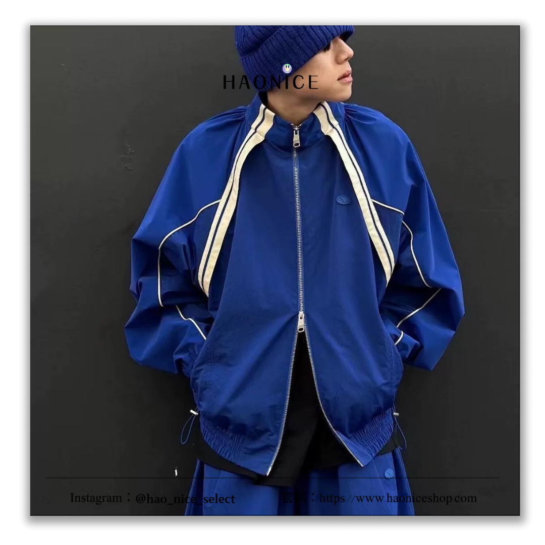 【HAO NICE 】韓國🇰🇷潮流 ADER KKK 24FW秋冬新款 KKK ader 華晨宇同款 撞色立領運動風🔥長袖 拉鍊外套