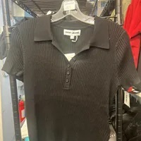 [S] DKNY SHORT SLEEVE RIB POLO TEE,BLACK, DJ4R0197-BLK (SD1197)