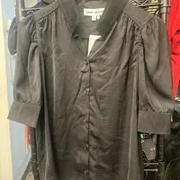 [S] DKNY PUFF SLEEVE SHIRT,BLACK, DJ4W2084-BLK (SD1199)