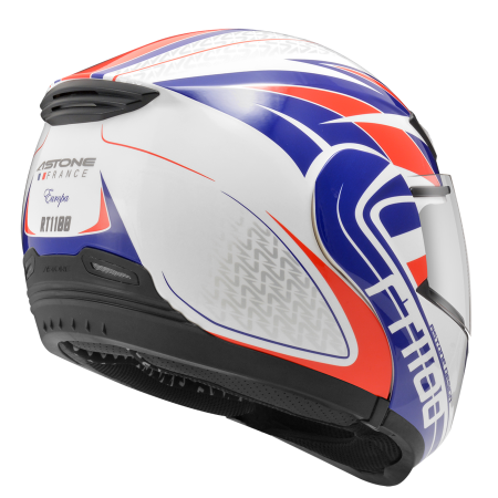 ASTONE RT1100 白 GG23紅藍 彩繪 內墨片 全罩式帽款 可掀式帽款
