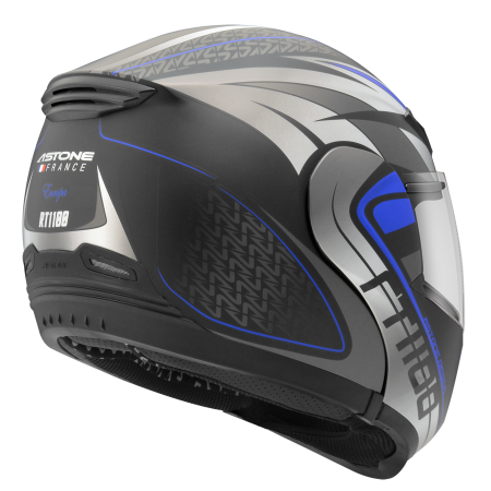 ASTONE RT1100 平光黑 GG23藍 彩繪 內墨片 全罩式帽款 可掀式帽款