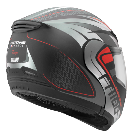 ASTONE RT1100 平光黑 GG23紅 彩繪 內墨片 全罩式帽款 可掀式帽款