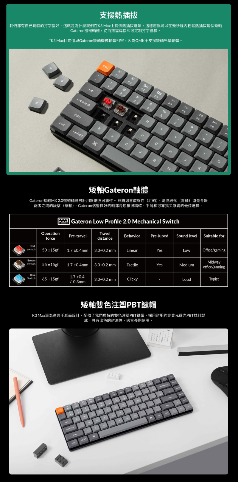 Keychron K3 Max QMK/VIA  無線客製化機械式鍵盤