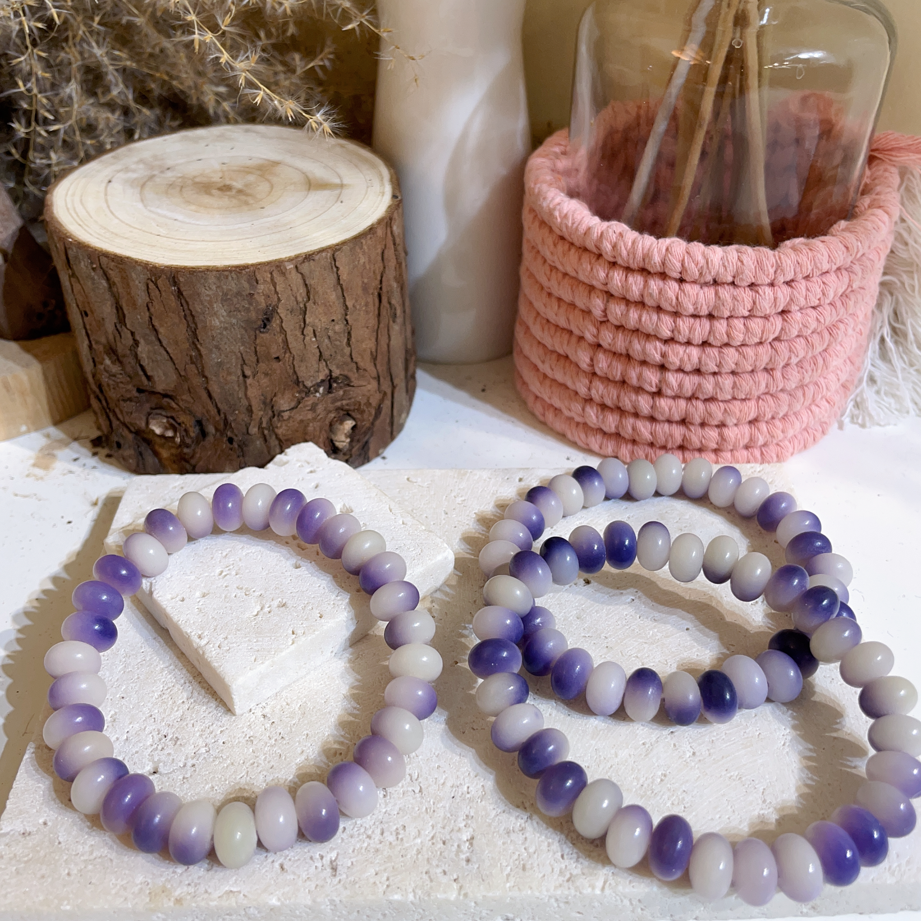 紫白菩提算盤珠手串 9mm