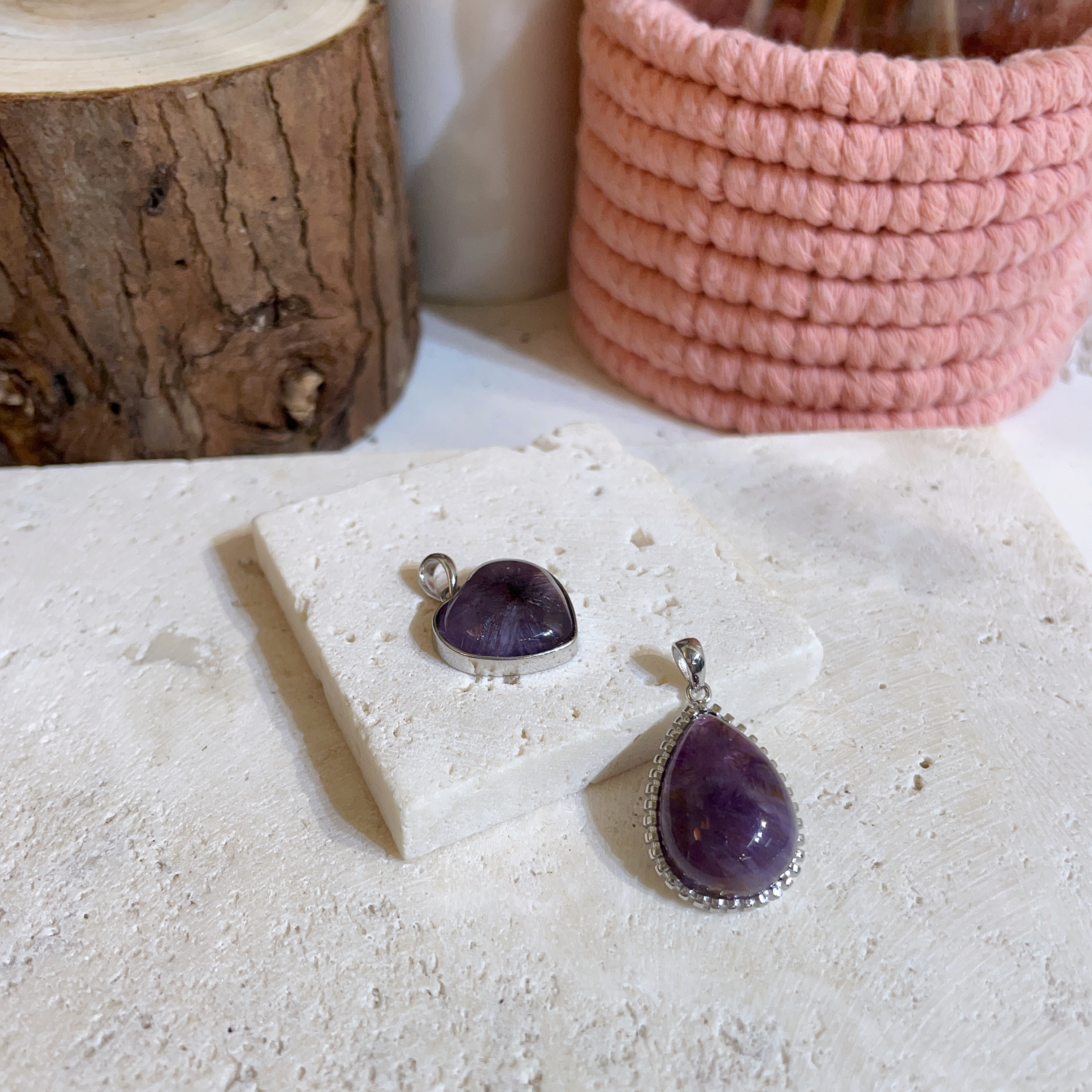 純銀紫極光23吊墜