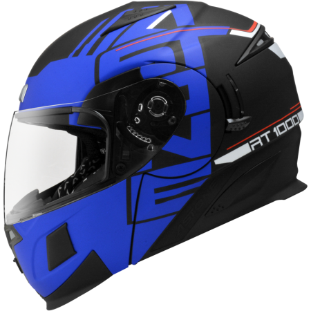 ASTONE RT1000 平光黑 AB9藍 彩繪 內墨片 全罩式帽款 可掀式