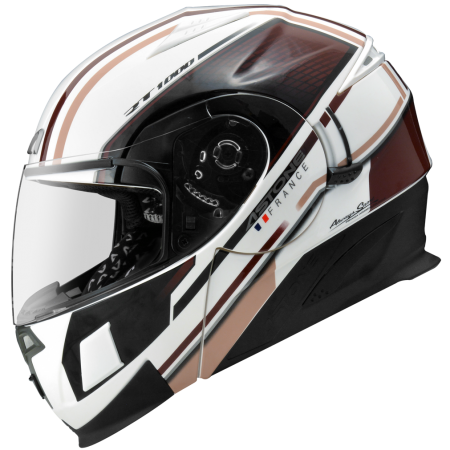 ASTONE RT1000 白 AB15咖啡 彩繪 內墨片 全罩式帽款 可掀式