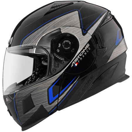 ASTONE RT1000 黑 AB16 藍 彩繪 內墨片 全罩式帽款 可掀式