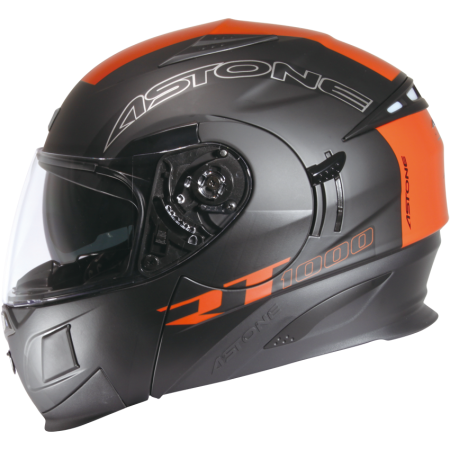 ASTONE RT1000 平光黑 AB6橘 彩繪 內墨片 全罩式帽款 可掀式