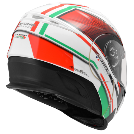 ASTONE RT1000 白 AB15紅綠 彩繪 內墨片 全罩式帽款 可掀式