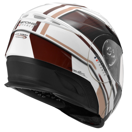 ASTONE RT1000 白 AB15咖啡 彩繪 內墨片 全罩式帽款 可掀式