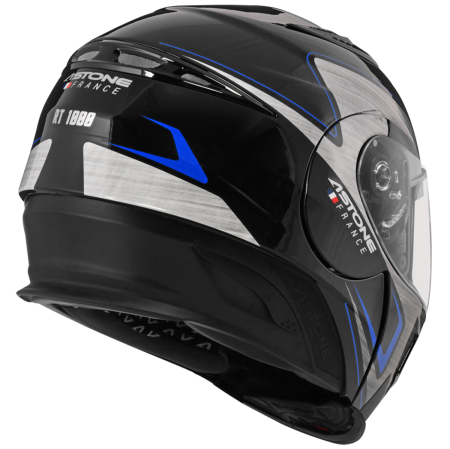 ASTONE RT1000 黑 AB16 藍 彩繪 內墨片 全罩式帽款 可掀式