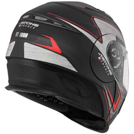 ASTONE RT1000 平光黑 AB16 紅 彩繪 內墨片 全罩式帽款 可掀式