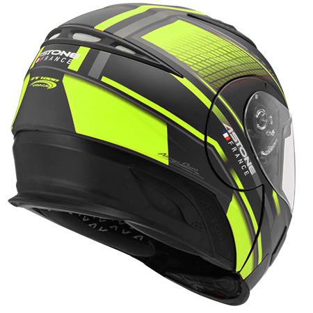 ASTONE RT1000 平光黑 AB15螢光黃 彩繪 內墨片 全罩式帽款 可掀式