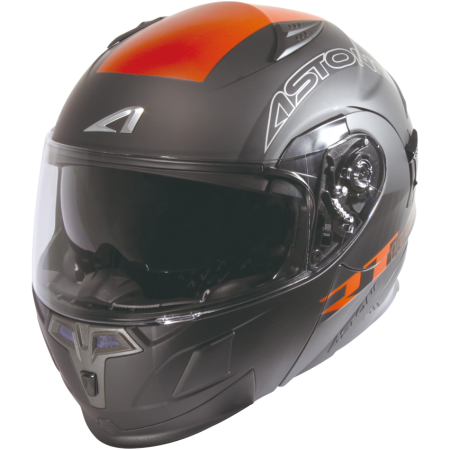 ASTONE RT1000 平光黑 AB6橘 彩繪 內墨片 全罩式帽款 可掀式