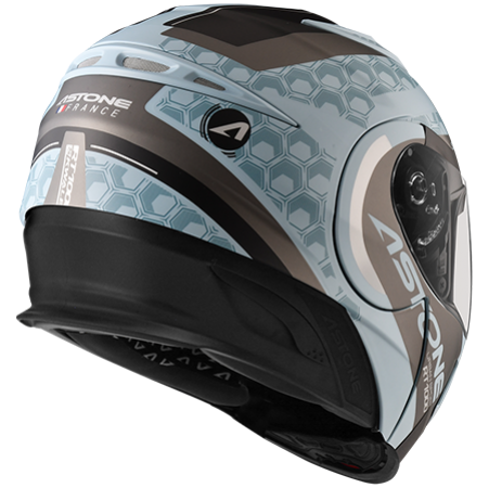 ASTONE RT1000 冰河藍 AB17黑銀 彩繪 內墨片 全罩式帽款 可掀式