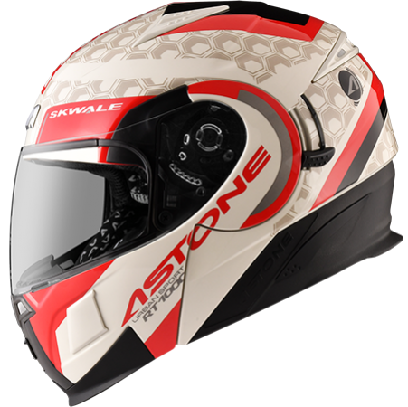 ASTONE RT1000 冷灰 AB17紅 彩繪 內墨片 全罩式帽款 可掀式