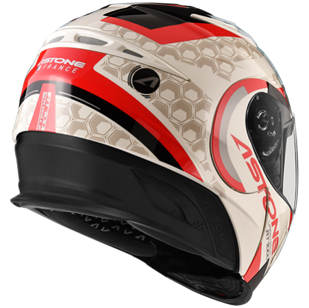 ASTONE RT1000 冷灰 AB17紅 彩繪 內墨片 全罩式帽款 可掀式