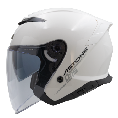 ASTONE DJ15 亮光白 素色 內墨片 3/4帽款