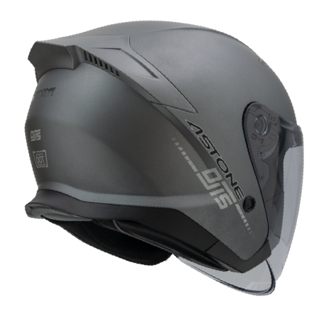 ASTONE DJ15 平黑銀 素色 內墨片 3/4帽款