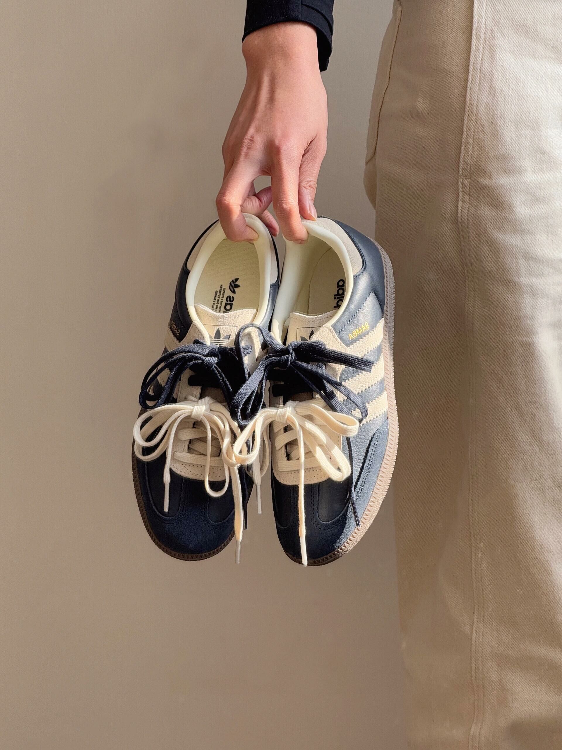 Adidas Originals Samba OG 藍莓優格 海軍藍 米白色 皮革 復古 德訓鞋 T頭鞋 JI3217/預購