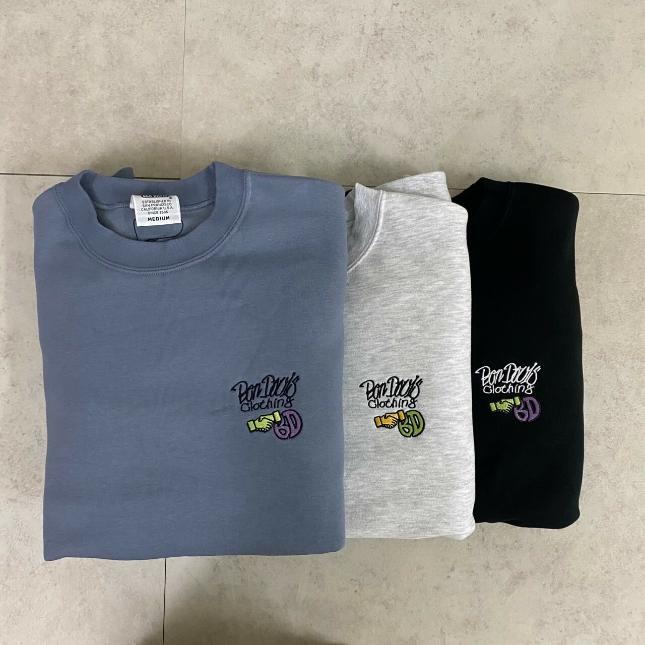 Ben davis  街頭感標籤印花刺繡 logo內刷毛大學T  24780066