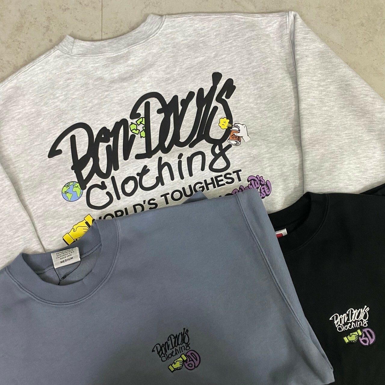 Ben davis  街頭感標籤印花刺繡 logo內刷毛大學T  24780066