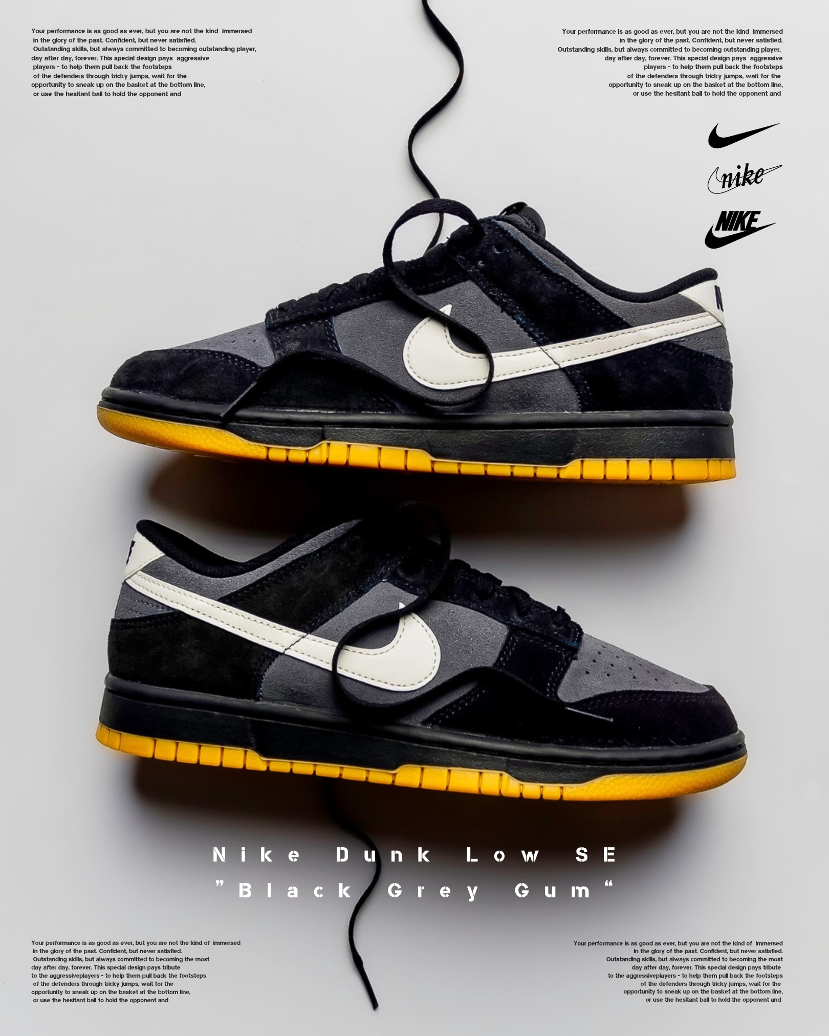 『自帶復古感 質感Dunk 出沒 💣』Nike Dunk Low SE “Black Grey Gum”