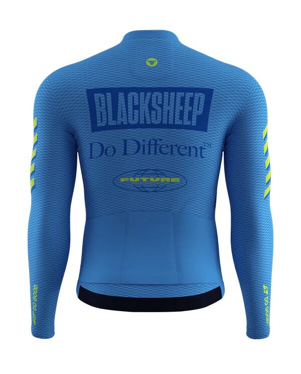 Black Sheep 黑羊 BSC 男款薄長袖車衣Racing 2.0 Aero LS Future Project Sonic Blue /藍