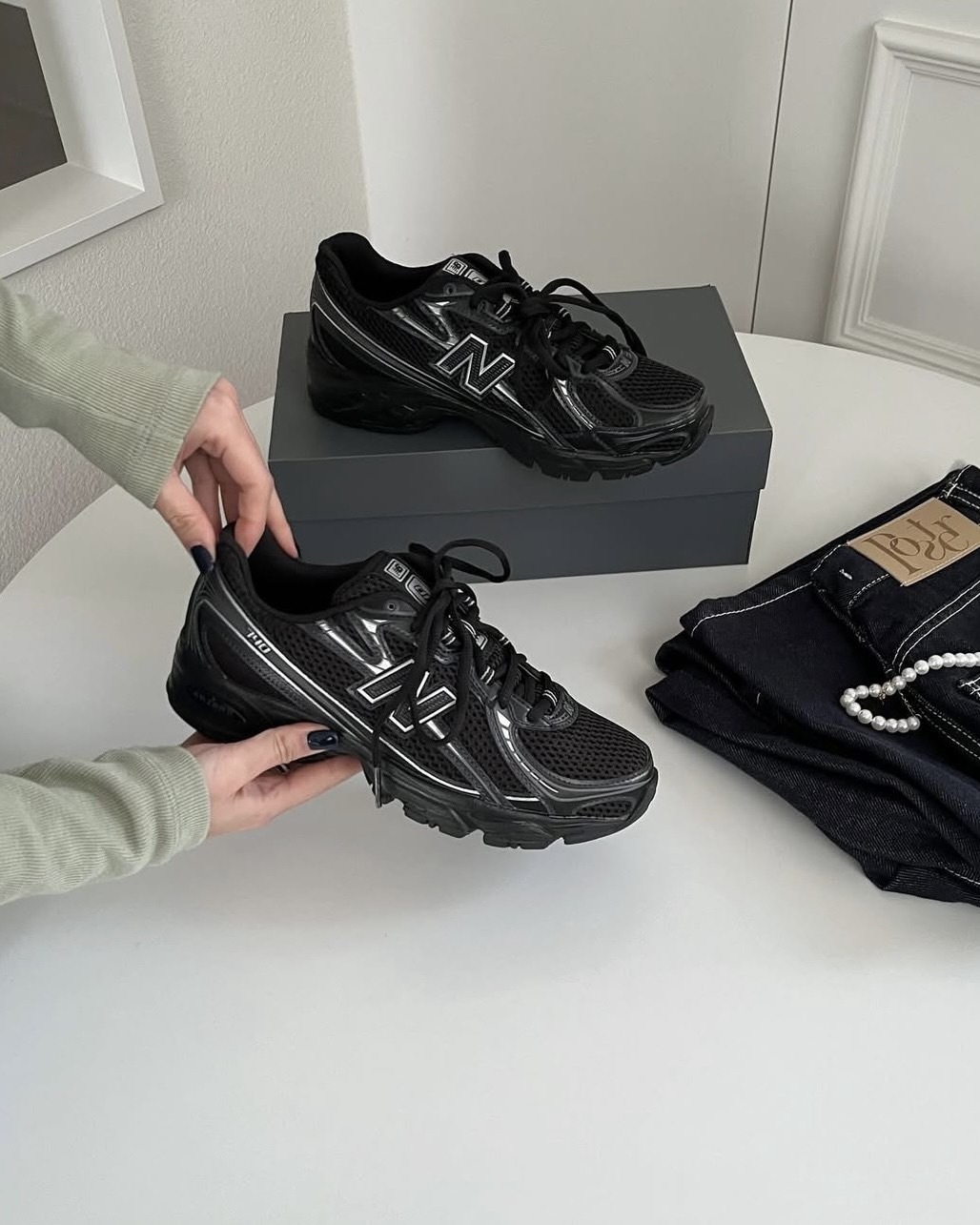 New Balance 740 nb740 復古 慢跑鞋 D楦 黑銀