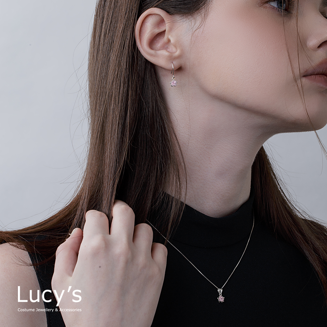 都會輕奢系列｜925純銀 巴黎粉(星星) 耳環/項鍊 (122890/122892/122883)