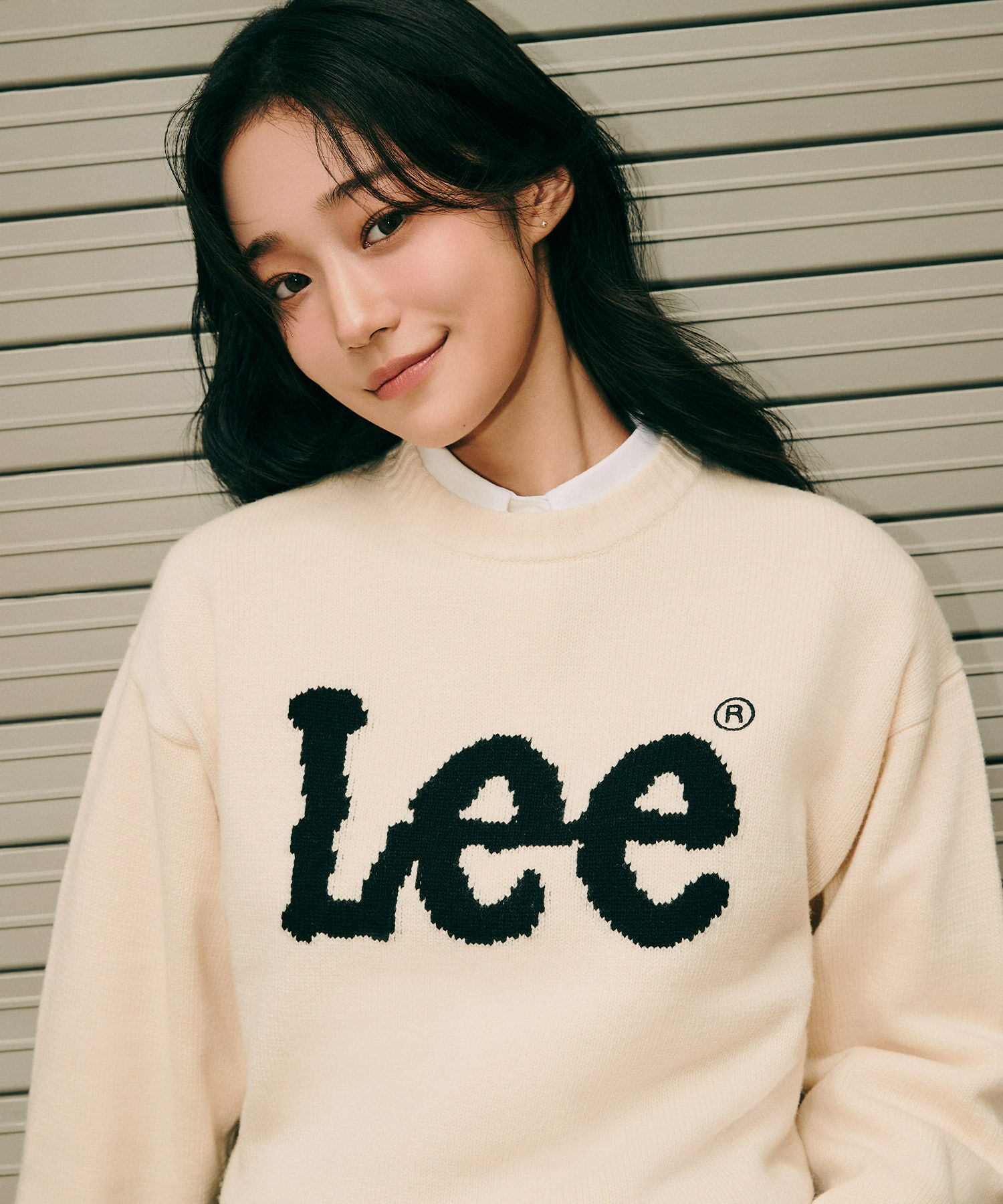 【現貨】【LEE】LEE標誌針織上衣 (淡黃/米杏/深藍/灰/黑)