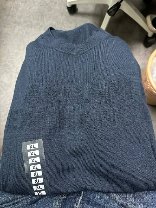 [S] ARMANI EXCHANGE BIG EMBROIDERED LOGO LETTERING PULLOVER,NAVY BLAZER, 6RZM1B-ZMM9Z-15BA [FINAL SALE] (SAX260)