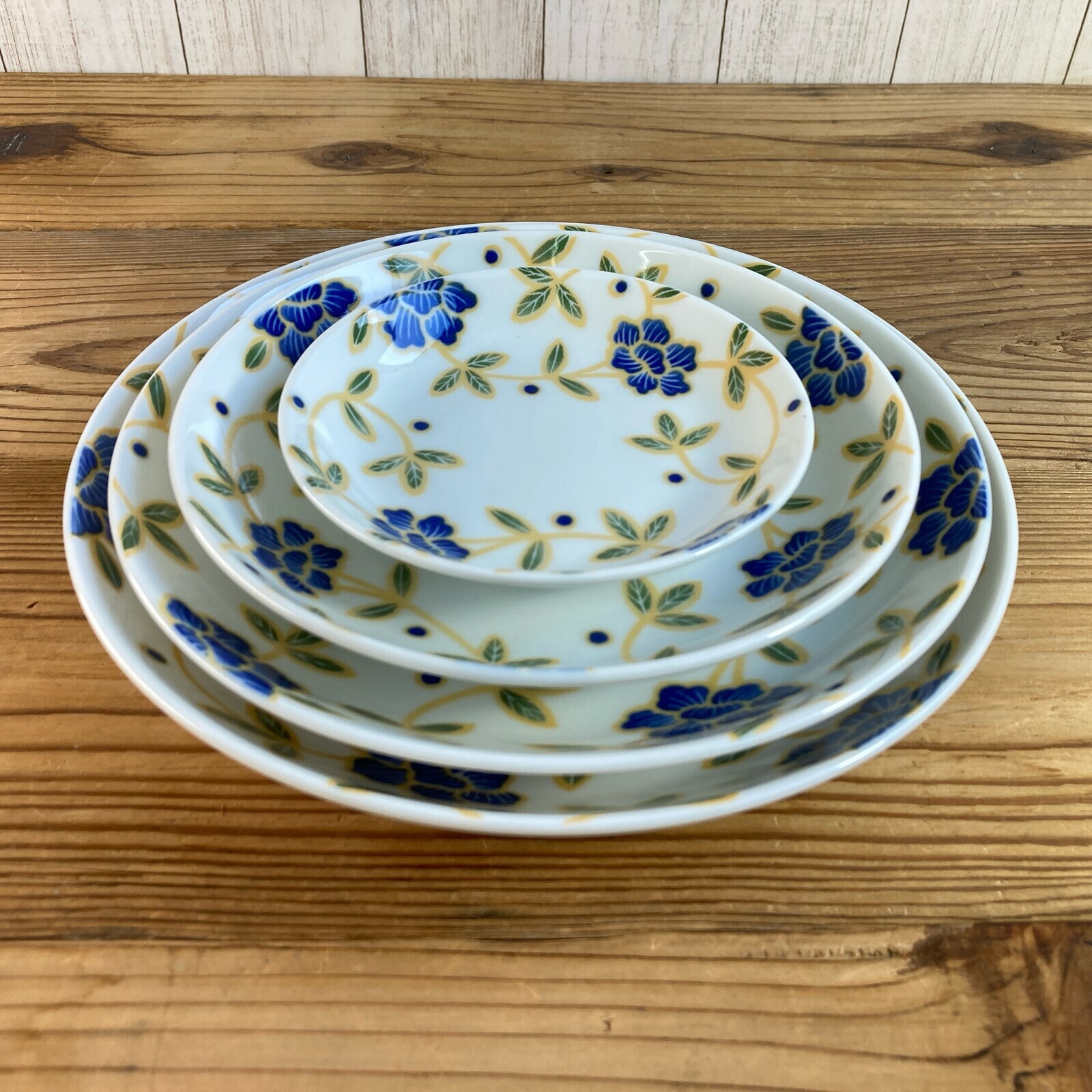 日本美濃燒華やぎ瓦碟(藍) 16.5CM (日本製)