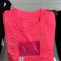 [S] ARMANI EXCHANGE LOGO T-SHIRT IN COTTON JERSY,PINK, 7VYTGE-YJG3Z-14AZ [FINAL SALE] (SAX266)