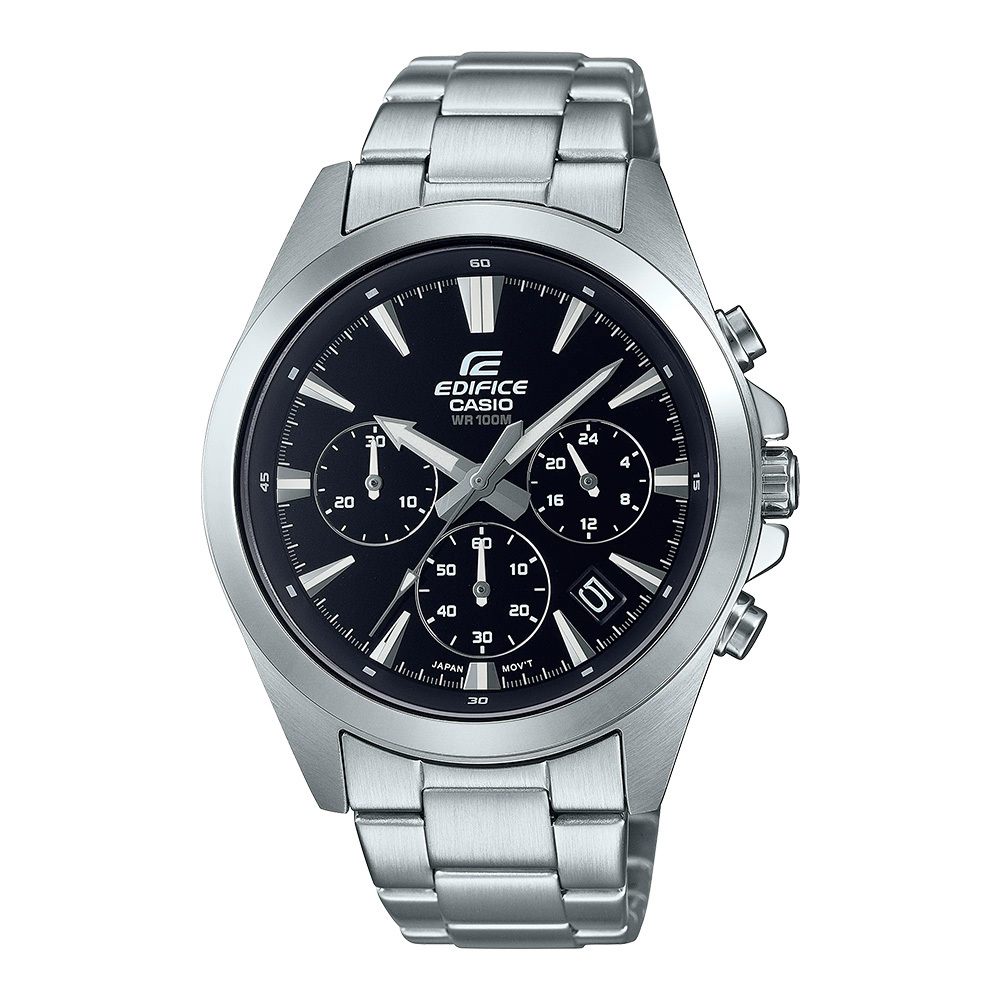 【CASIO Edifice】EFV-630D  三眼 熊貓款 防水100米 帶日期 碼錶 不鏽鋼腕錶-