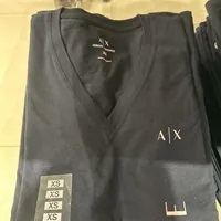 [S] ARMANI EXCHANGE LIM-FIT JERSEY T-SHIRT WITH V-NECK,NAVY, 7VYTBI-YJG3Z-1510 [FINAL SALE] (SAX269)