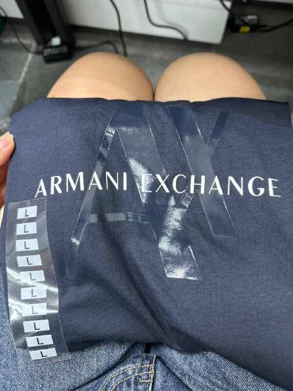 [S] ARMANI EXCHANGE LOGO BIG AX T-SHIRT,NAVY, 7VYTAY-YJ5ZZ-1510 [FINAL SALE] (SAX271)