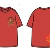 [S] YSW TIGER SHORT SLEEVE T-SHIRT F REDRIA,RED, G4WTS08RDRAF (SYW317)