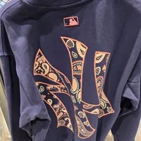 [S] MLB FLORAL NEW YORK YANKEES SWEATSHIRT,NAVY, 3AMTI0126K0001-50NYD (SMLB425)