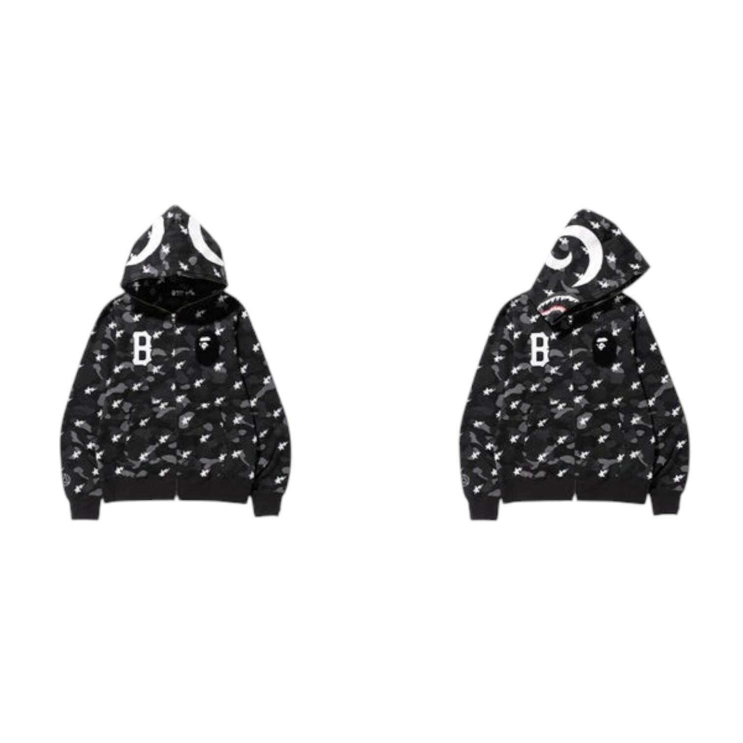 A BATHING APE BAPE BLACK SCALE SHARK FULL ZIP HOODIE 聯名 鯊魚 外套 現貨 001ZPC231905X