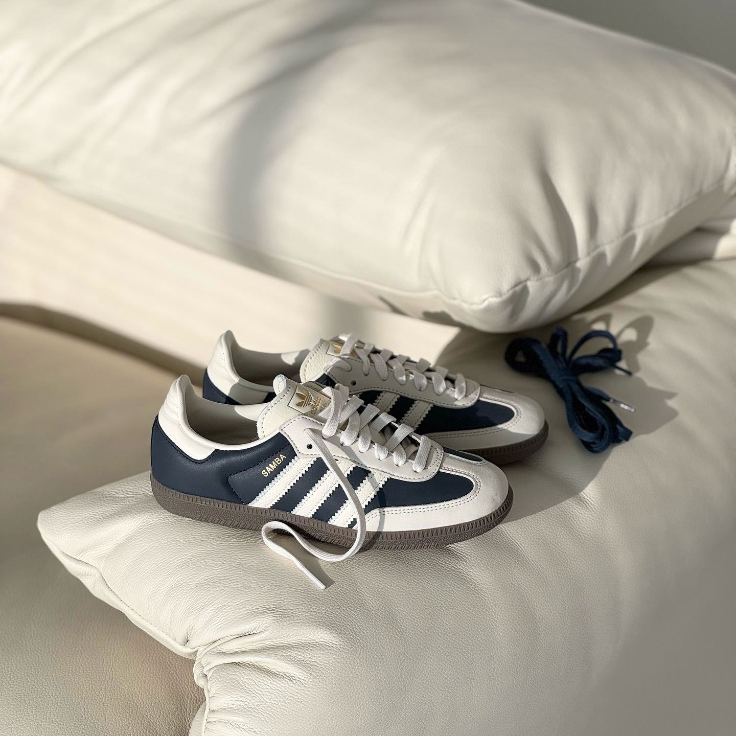 Adidas Originals Samba OG 奶油藏青 海軍藍 奶油白 焦糖 復古鞋  IG1968