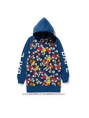 A BATHING APE X MY MELODY BAPE 美樂蒂 兔子 滿版 帽T 女款 深藍 現貨