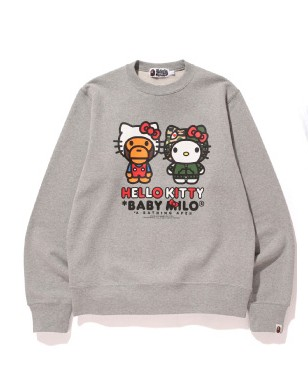 A BATHING APE x KITTY x MILO CREWNECK 凱蒂貓 三麗鷗 聯名 大學T 現貨