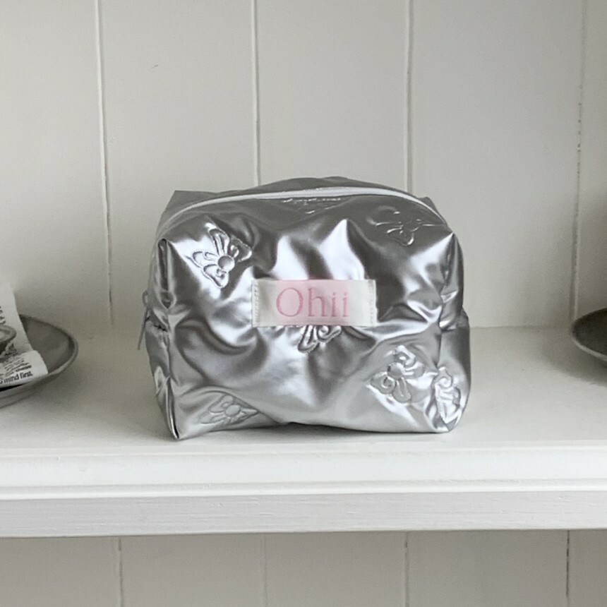 《5522》ins風金屬銀色化妝包
