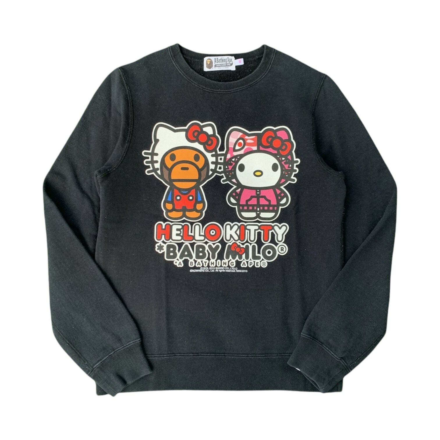 A BATHING APE x KITTY x MILO CREWNECK 凱蒂貓 三麗鷗 聯名 大學T 現貨