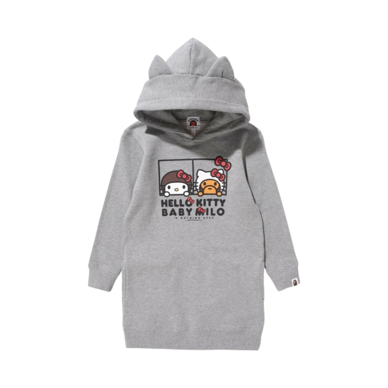 A BATHING APE x KITTY x MILO HOODIE ONEPIECE BAPE 凱蒂貓 三麗鷗 聯名 連身 帽T 現貨